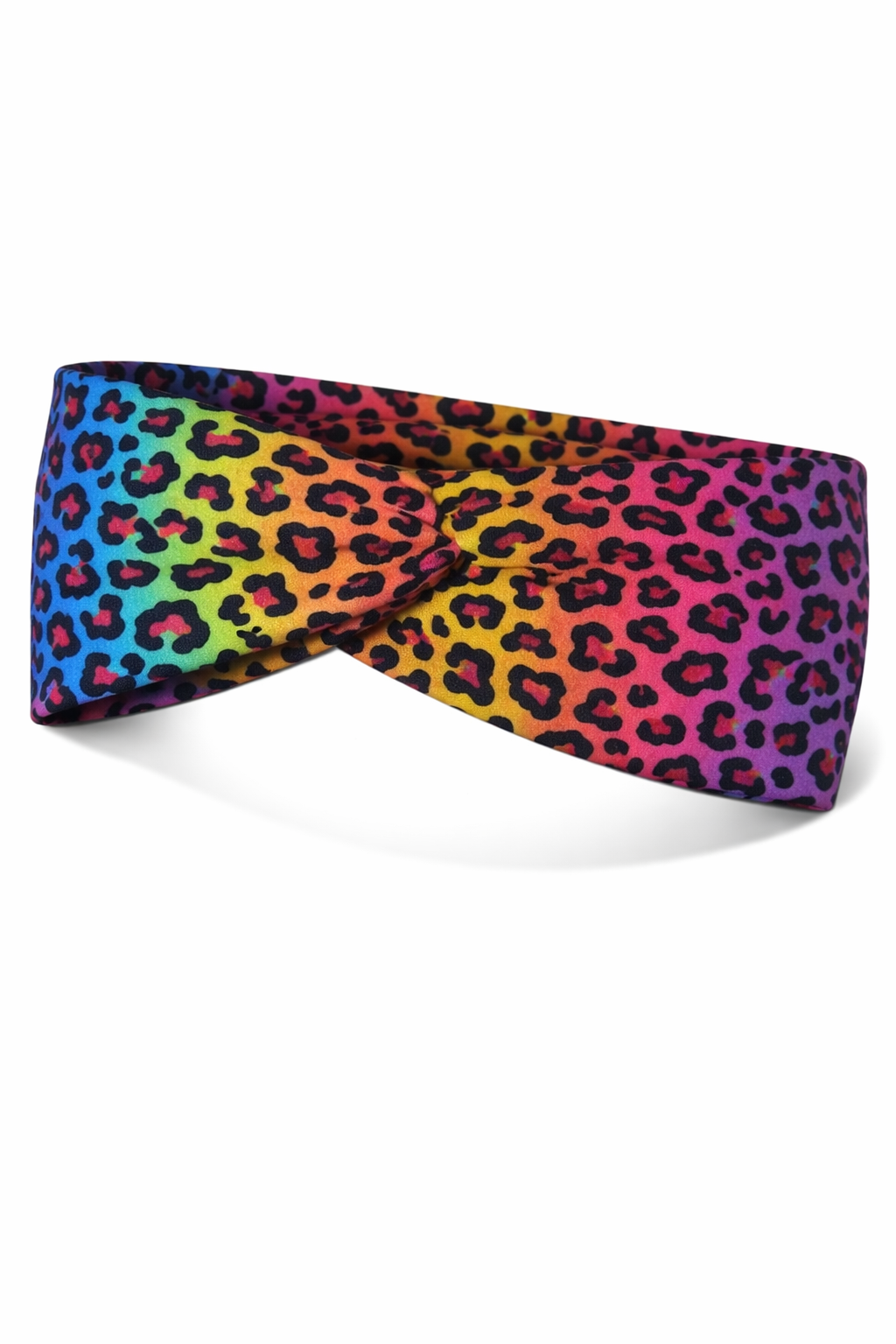 Colorful Rainbow Leopard Twist Headband