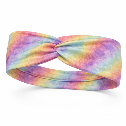 Pastel Ombre Tie Dye Twist Headband