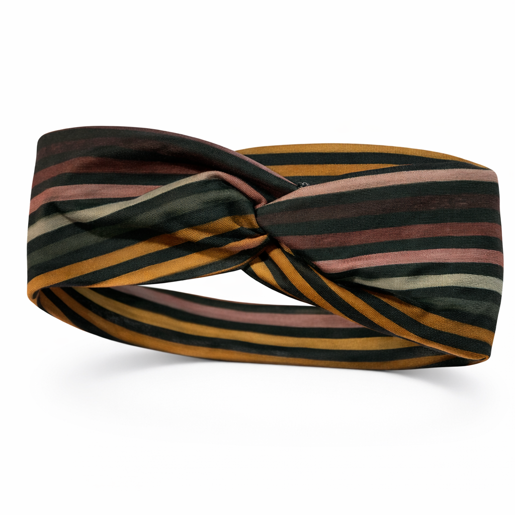 Stunning Dark Stripes Twist Headband