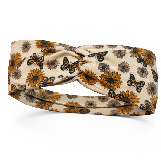 Fall Flowers/Butterflies Twist Headband