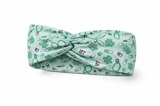 Mint Green Vet Twist Headband