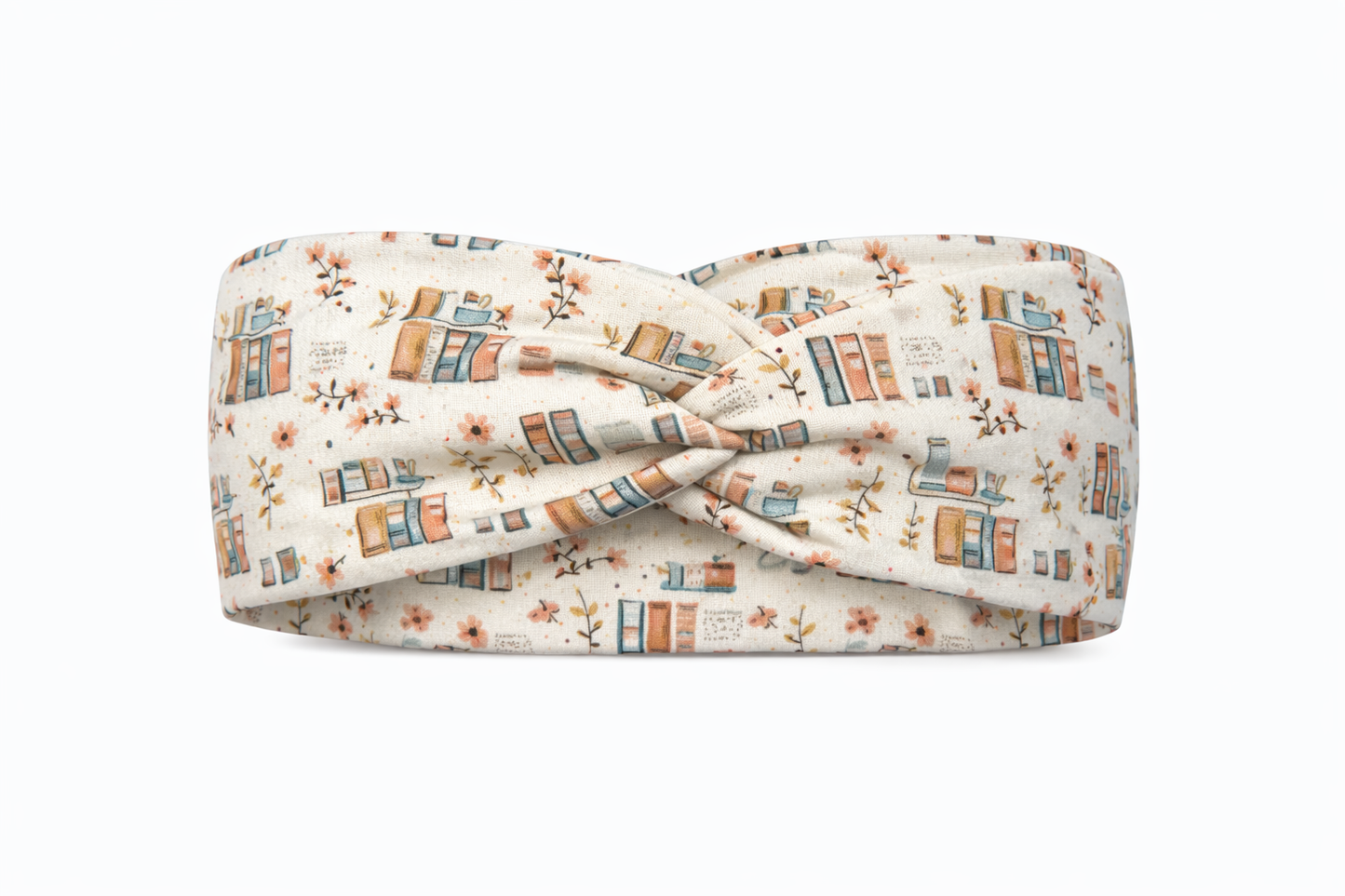 Floral Books Twist Headband
