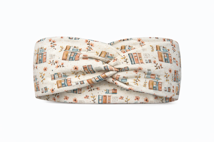 Floral Books Twist Headband