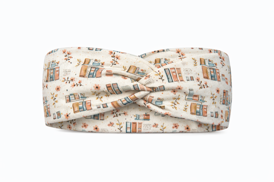 Floral Books Twist Headband