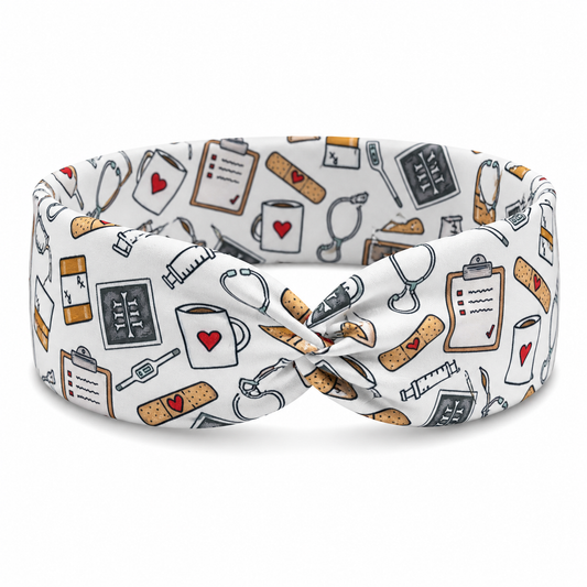 Healthcare Hearts Twist Headband
