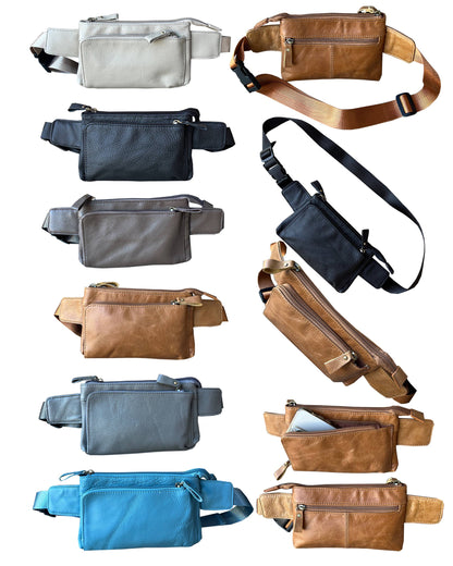 Genuine Leather Sling Belt Bag