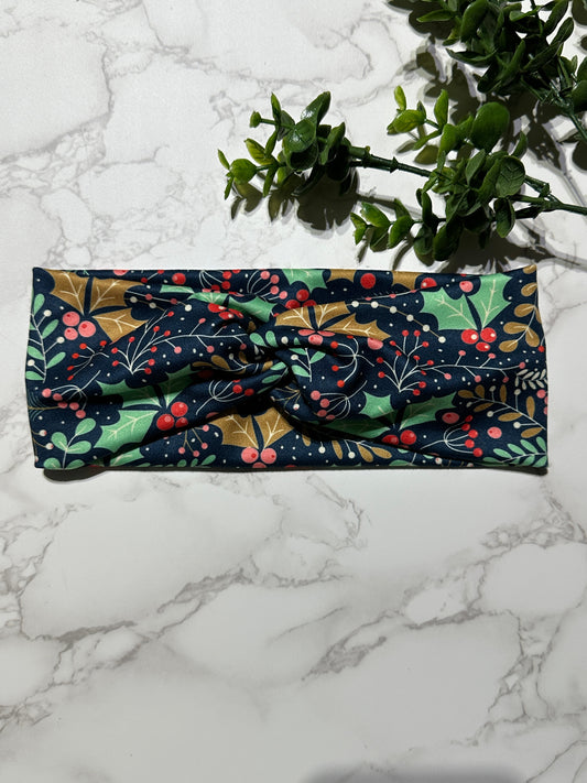 Christmas Holly Twist Headband