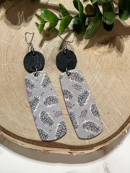 Christmas Ferns Bar Earrings