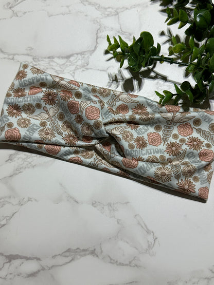 Boho Positive Words Medical Twist Headband