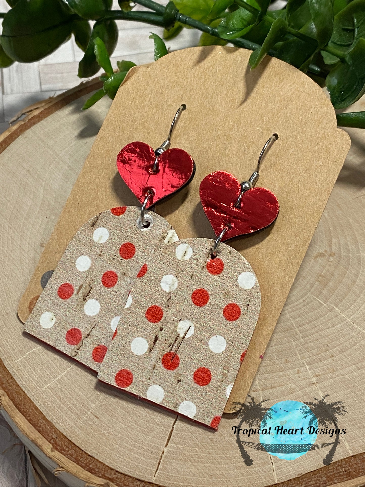 Valentines Red/white dots closed arches