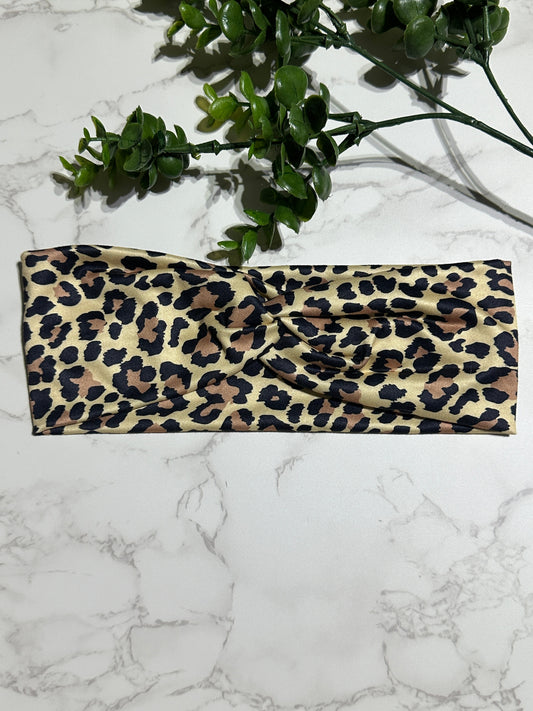 Light Leopard Twist Headband