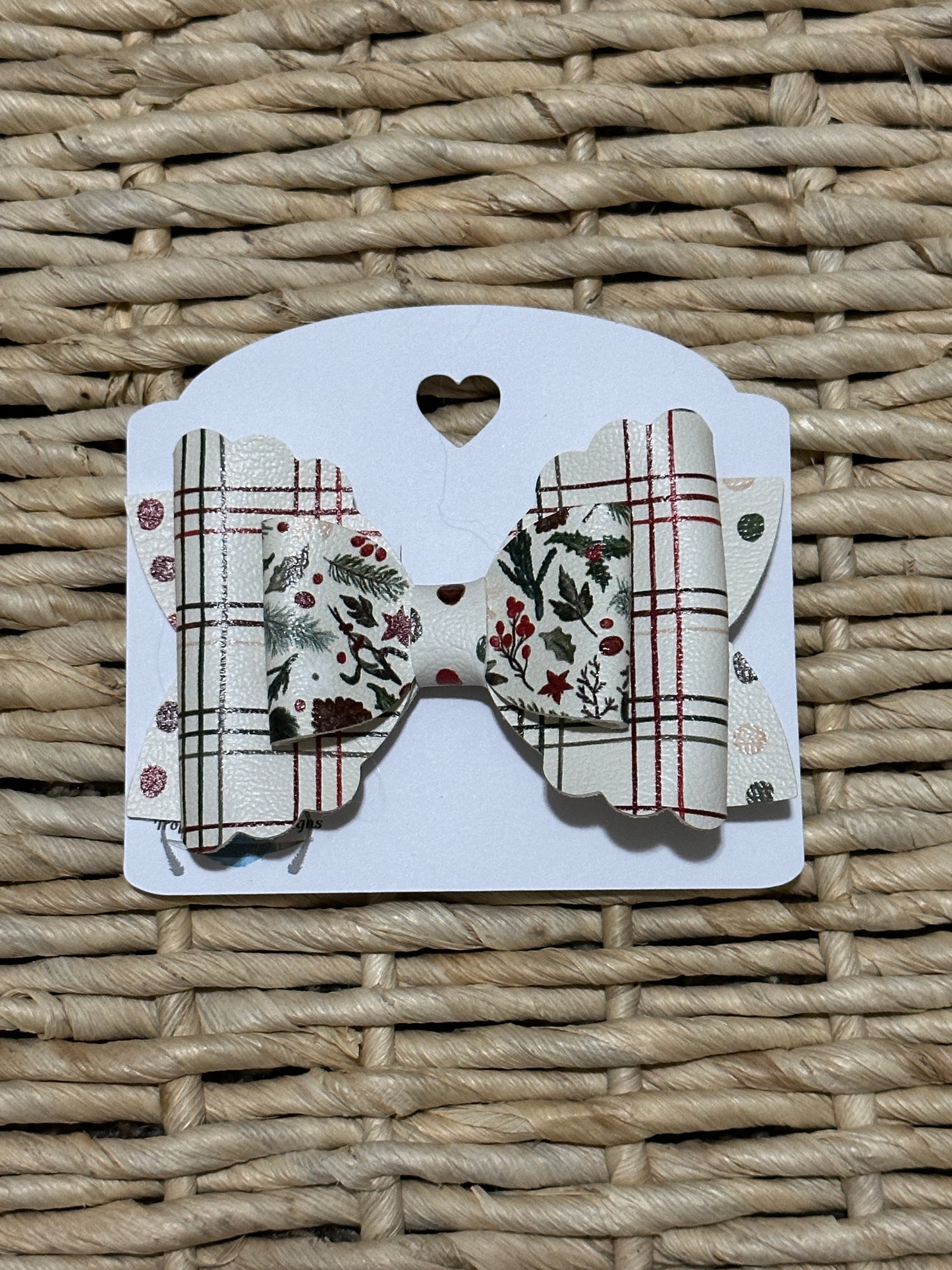 Christmas time hair bow