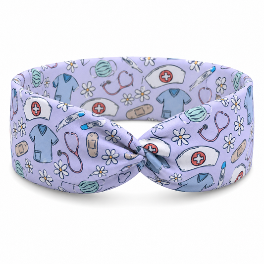 Lavender Healthcare Twist Headband