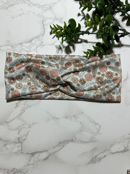 Boho Positive Words Medical Twist Headband