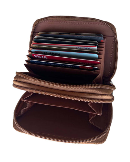 Genuine Cowhide leather credit card wallet