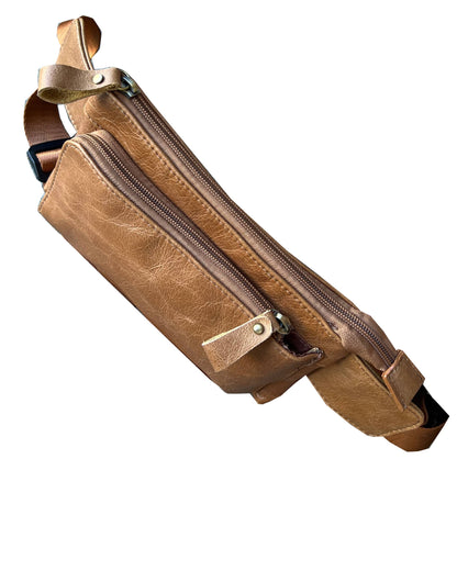 Genuine Leather Sling Belt Bag