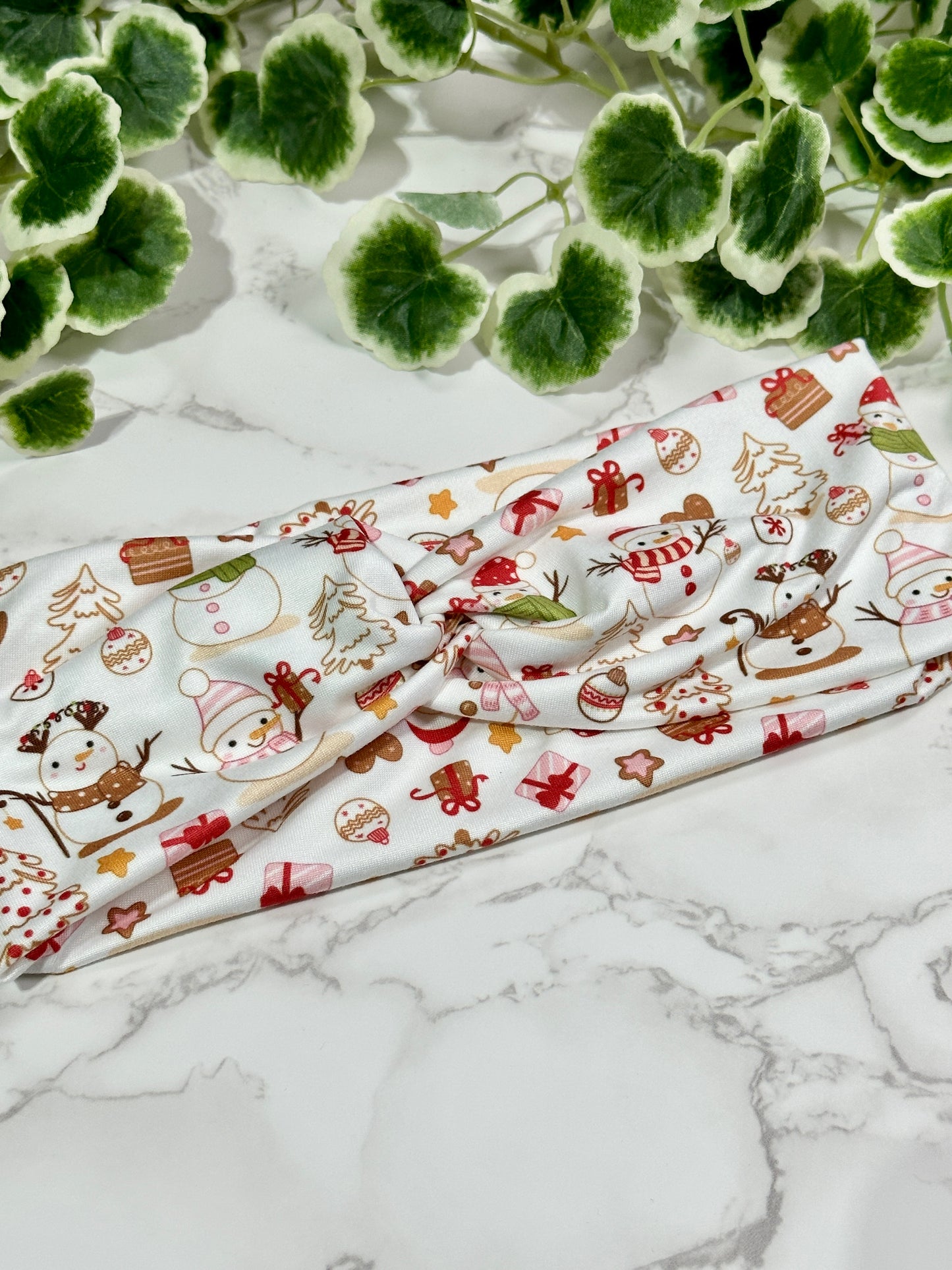Christmas Snowmen Twist Headband