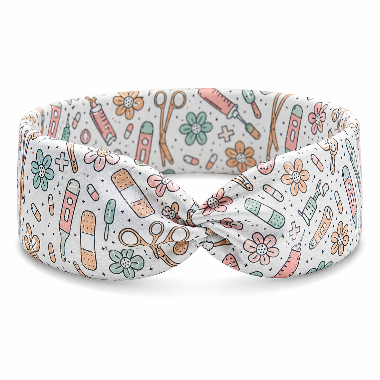 Floral Medical Twist Headband
