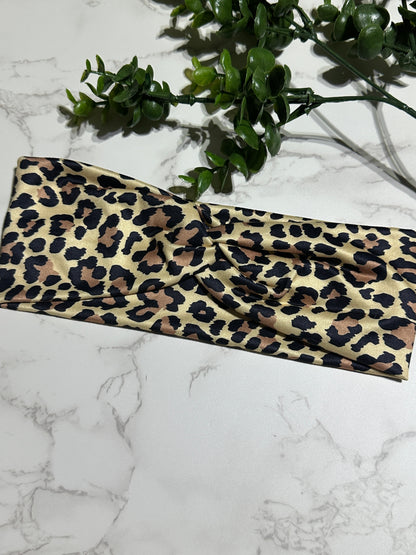 Light Leopard Twist Headband
