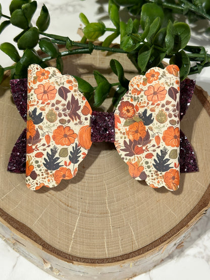 Fall floral hairbow