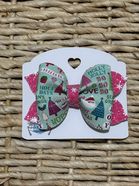 Christmas pinch hairbow