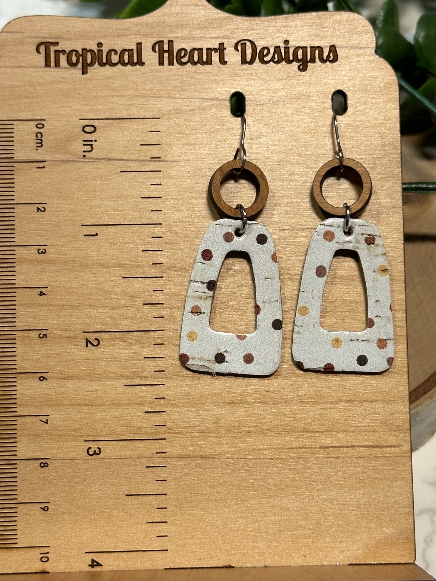 Fall Dots Open Wedge Earrings
