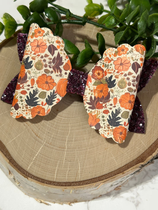 Fall floral hairbow