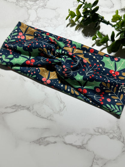 Christmas Holly Twist Headband