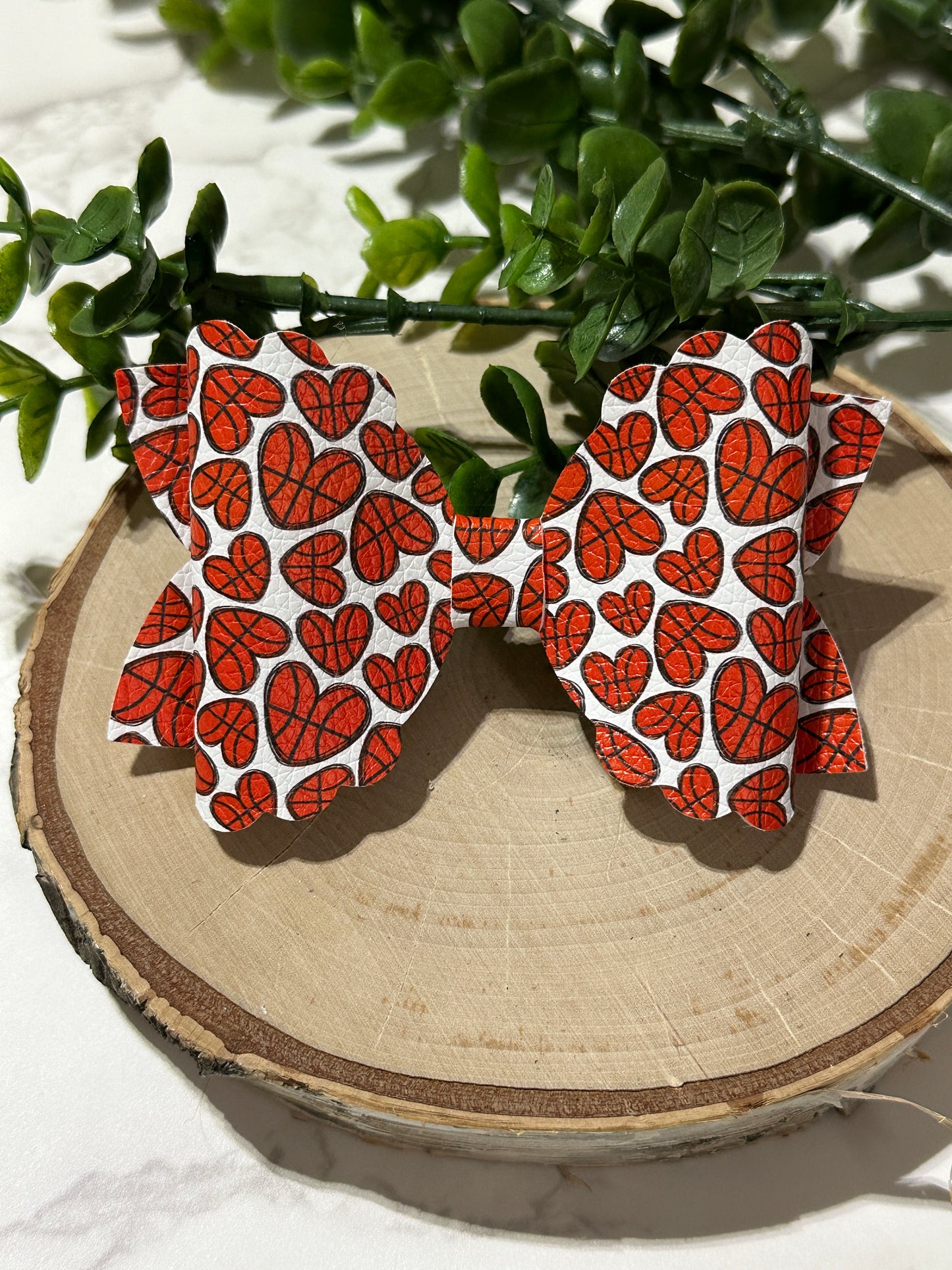 Love Basketball Hairbow