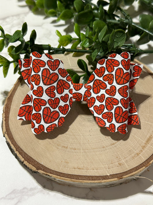 Love Basketball Hairbow