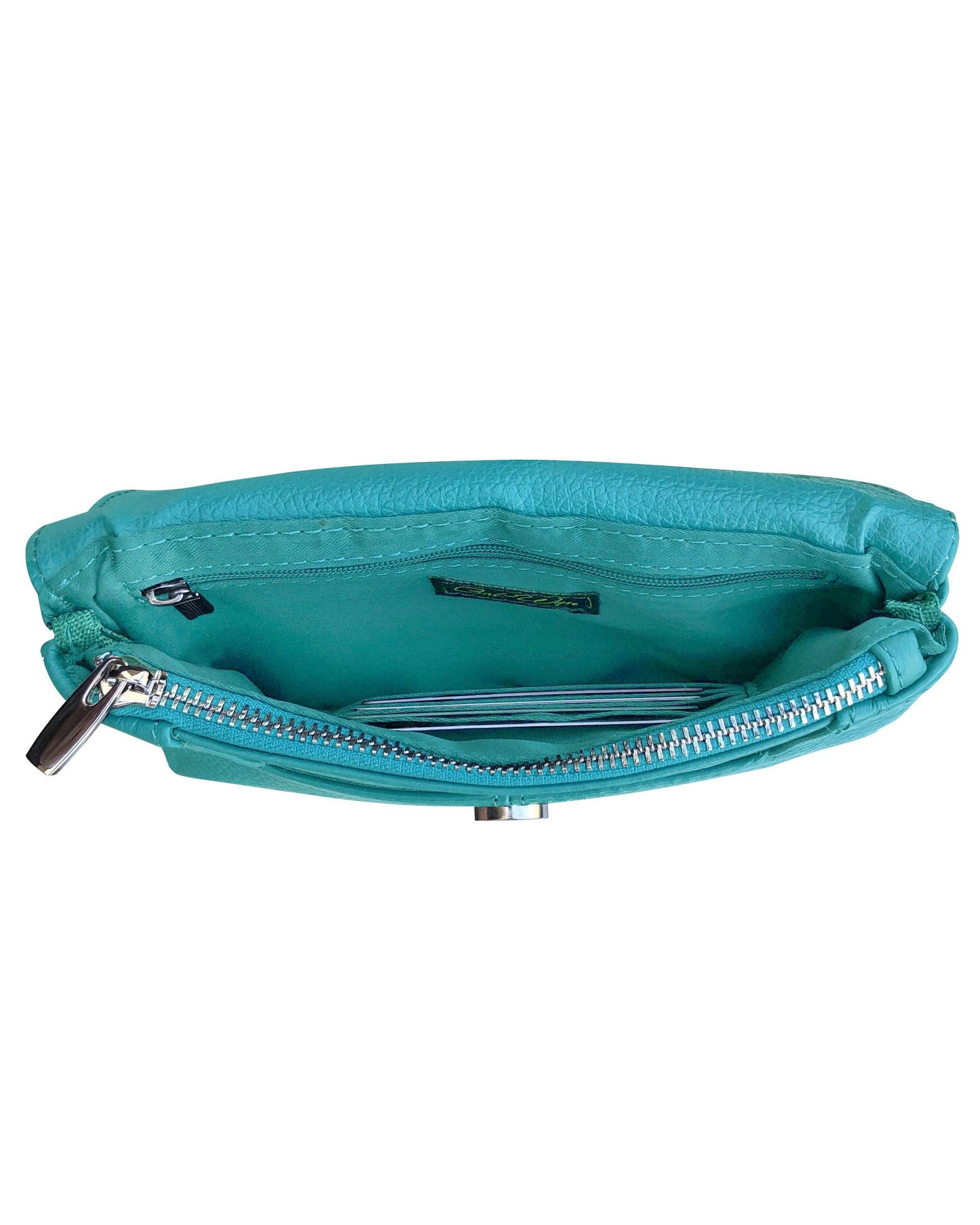 Genuine cowhide leather crossbody clutch bag